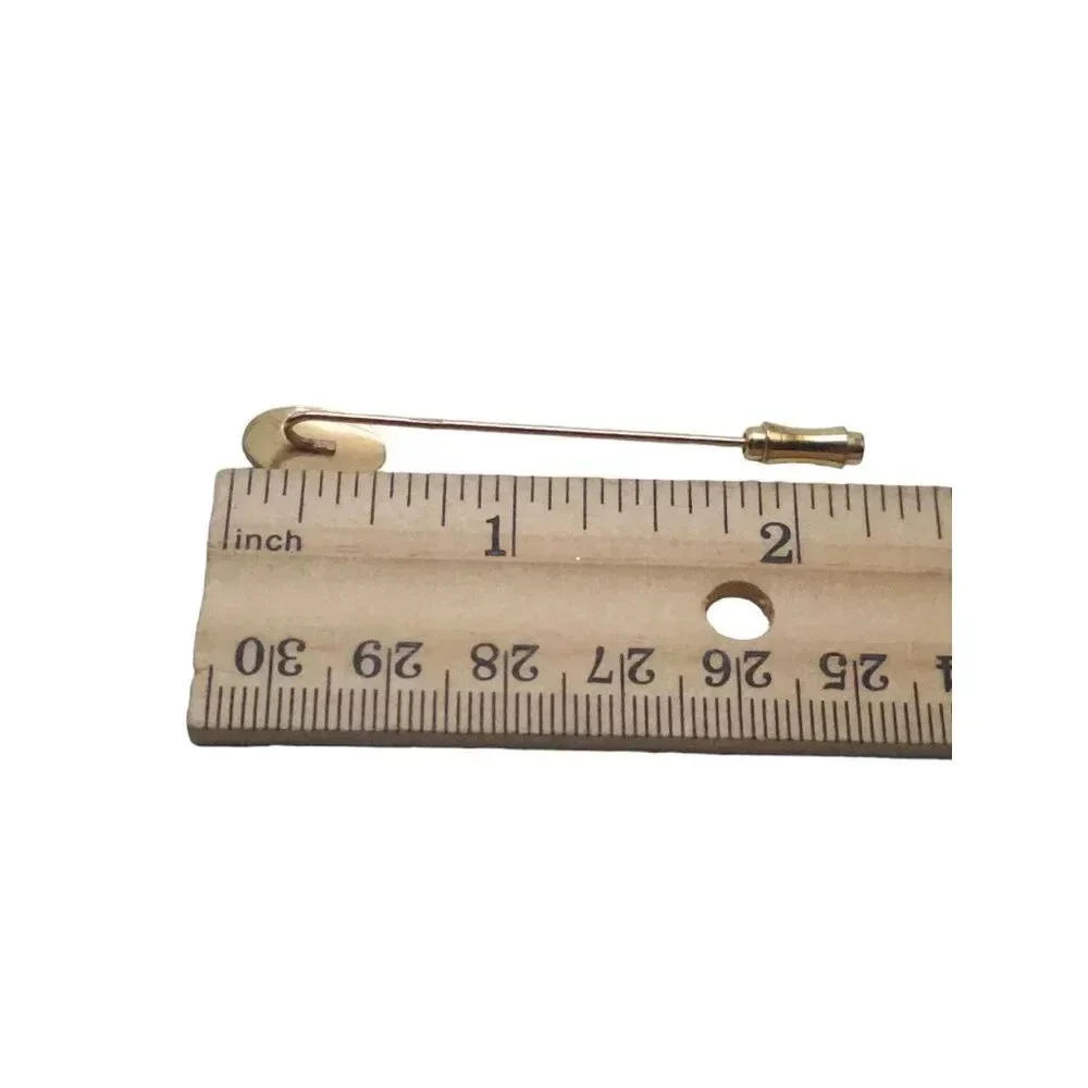 Krementz Oval Shape Stick Pin Engravable Gold Tone Vintage